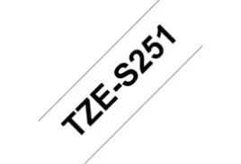Brother TZE-S251 Strong Adhesive Tape, Black on White, 24mm (W), 8m (L)