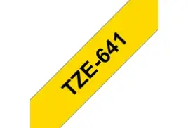 Brother TZE-641 Labelling Tape, Black on Yellow, 18mm (W), 8m (L)