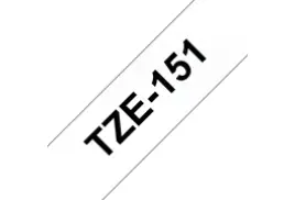 Brother TZE-151 Labelling Tape, Black on Transparent, 24mm (W), 8m (L)