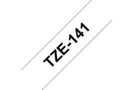 Brother TZE-141 Labelling Tape, Black on Transparent, 18mm (W), 8m (L)