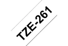 Brother TZE-261 Laminated Tape, Black on White, 36mm (W), 8m (L)