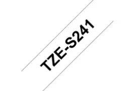 Brother TZE-S241 Strong Adhesive Tape, Black on White, 18mm (W), 8m (L)