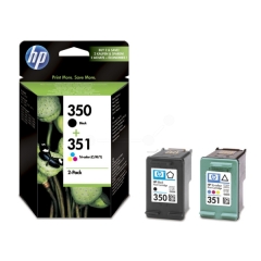 HP 350 Black/351 Tri-color 2-pack Original Ink Cartridges Image