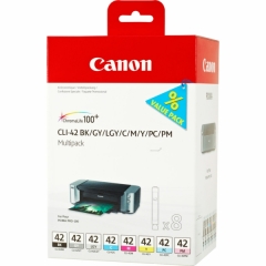 Canon CLI-42 BK/GY/LGY/C/M/Y/PC/PM 8 Ink Cartridge Multipack Image