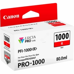 Canon PFI-1000R Red ink, contains 80ml of ink, 0554C001 Image