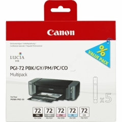 Canon PGI-72 PBK/GY/PM/PC/CO 5 Ink Cartridge Multipack Image