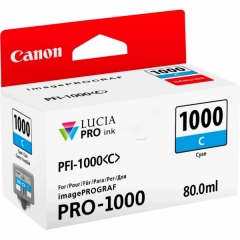 Canon PFI-1000C Cyan ink, contains 80ml of ink, 0547C001 Image