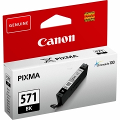 Canon CLI-571BK Black ink, contains 7ml of ink, 0385C001 Image