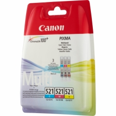 Canon CLI-521 C/M/Y Colour Ink Cartridge Multipack Image