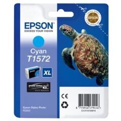 Original Epson T1572 (C13T15724010) Ink cartridge cyan, 26ml Image