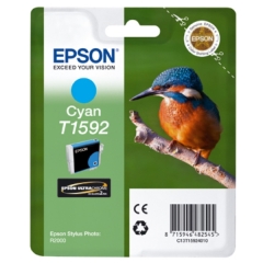 Original Epson T1592 (C13T15924010) Ink cartridge cyan, 17ml Image