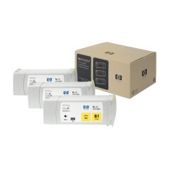 HP 81 3-pack 680-ml Yellow Dye Cartridges print head Image