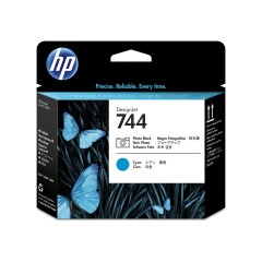 HP 744 Photo Black/Cyan DesignJet Printhead Image