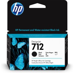 3ED70A | Original HP 712 Black Ink,  38ml Image