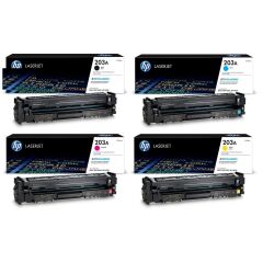 1 Full Set of Original HP 203A Toners Image