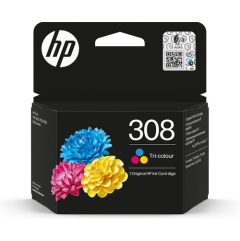 HP 308 Tri-color Original Ink Cartridge ~120 pages Image