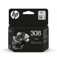 HP 308 Black Original Ink Cartridge ~160 pages Image