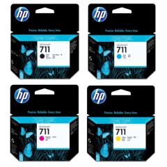 1 full set of HP 711 Standard Capacity Ink Cartridges (4 Pack) Image